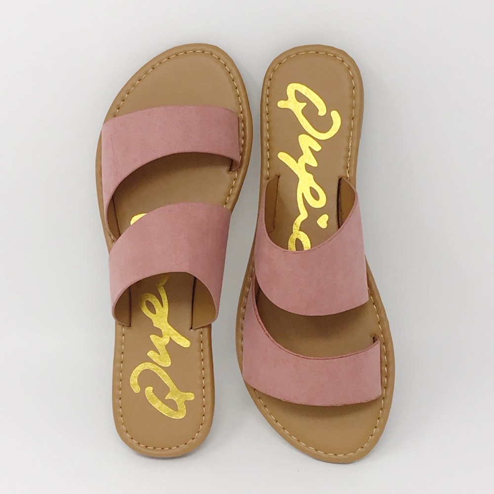 Last Pair! New W/Box Vegan Leather Sandal Sz 6 - Picture 3 of 6